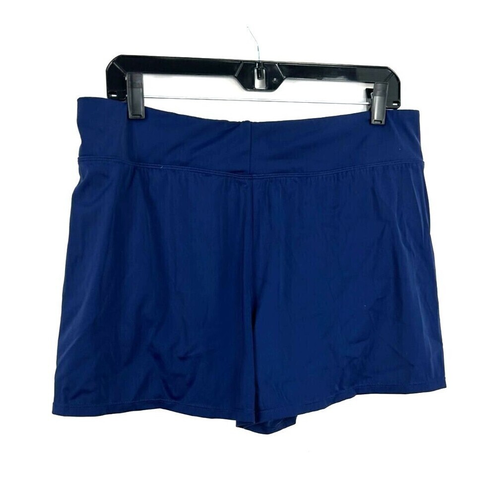 New Womens Swim Bottom Navy Boy Shorts Size 14 Summer Beach Vacation 1043H3 - Picture 2 of 9